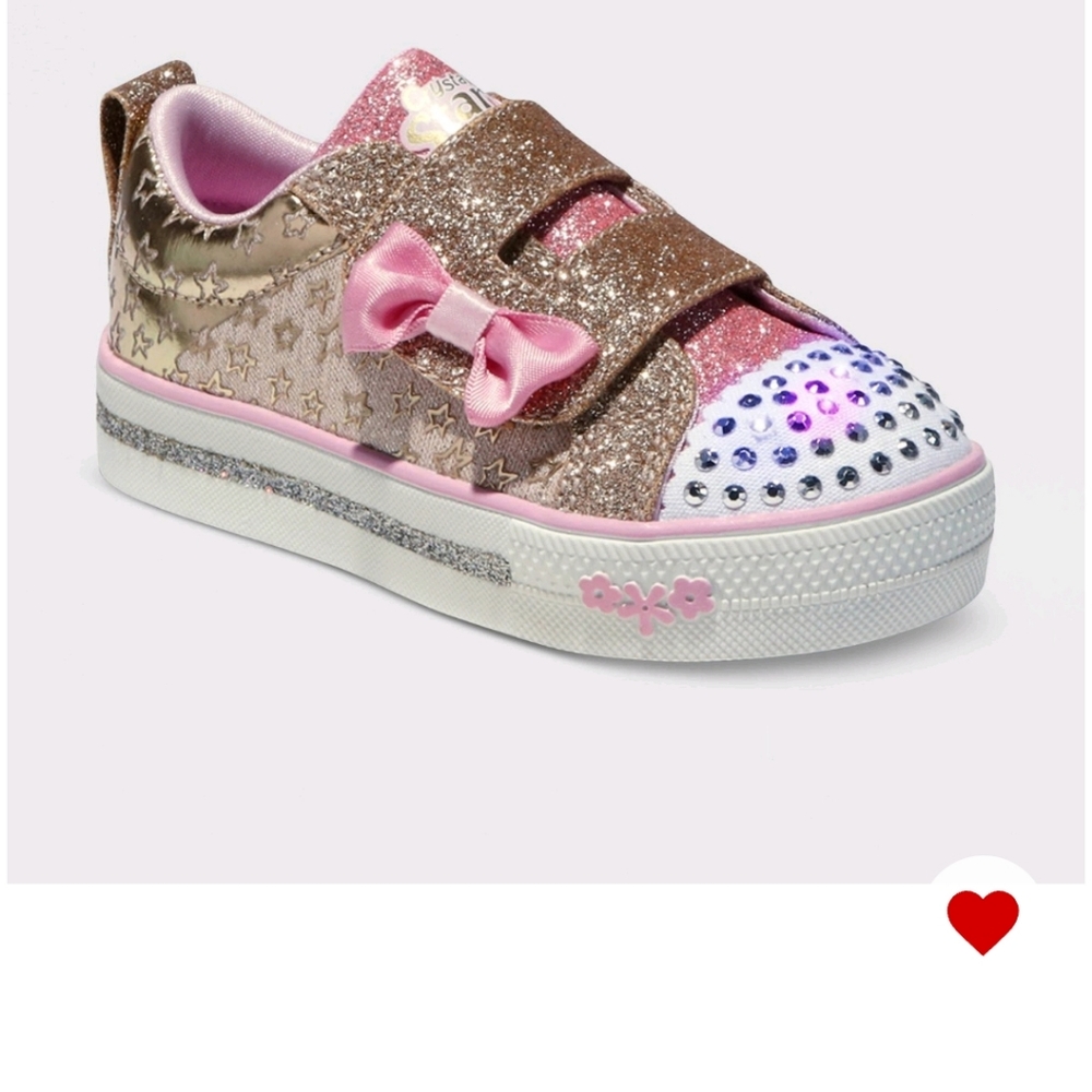 New Skechers Gold Light Up Sneakers Toddler 11